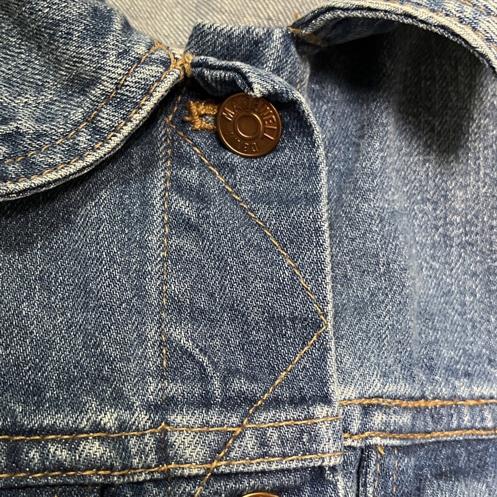 MADEWELL Jacket Womens M Jean Painter Wash Trucker Classic Denim Cotton Blue - Picture 3 of 8